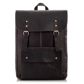 Black leather Backpack